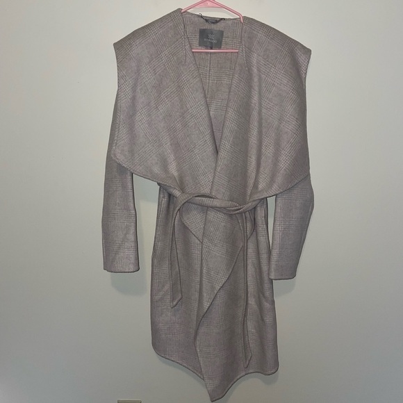 Soia & Kyo Samia Wool Plaid Hooded Coat Size Small - Picture 1 of 8